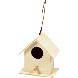 CC Houten mini vogelhuis 6x6 cm