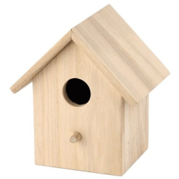 Houten vogelhuisje 14x11x15 cm