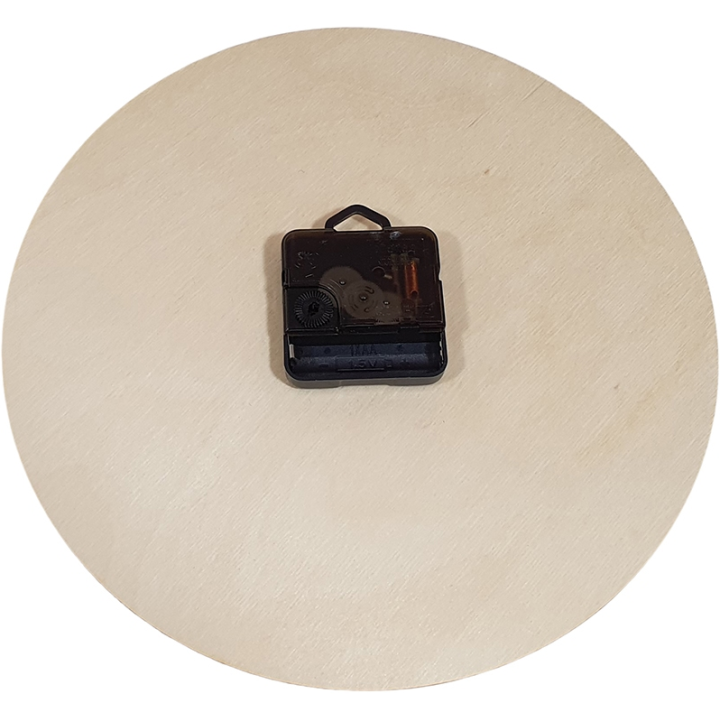 Houten klok met los uurwerk 25 cm