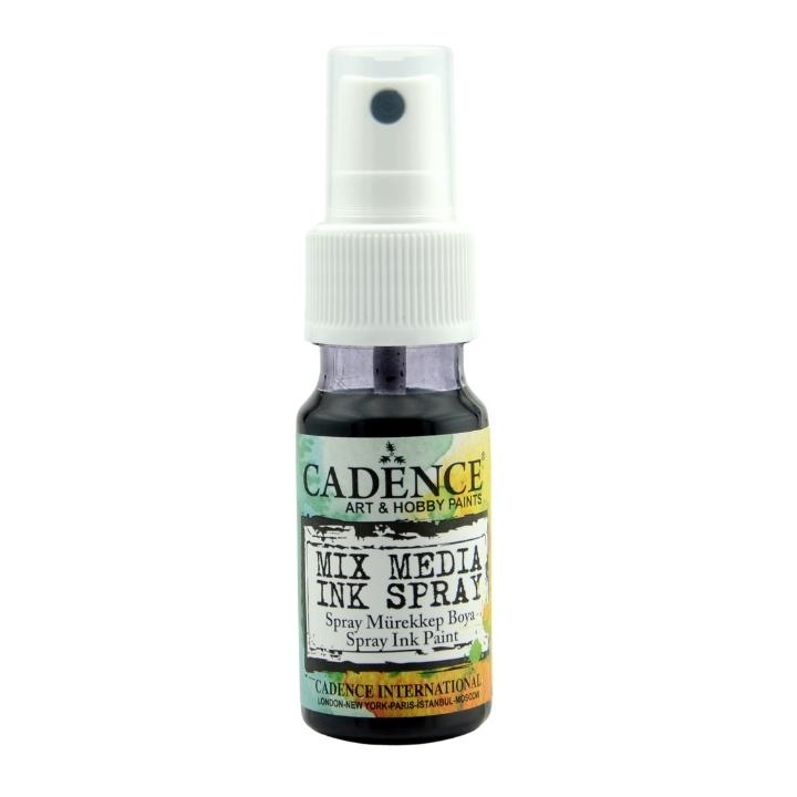 Cadence Mixed media inkt spray 25 ml zwart