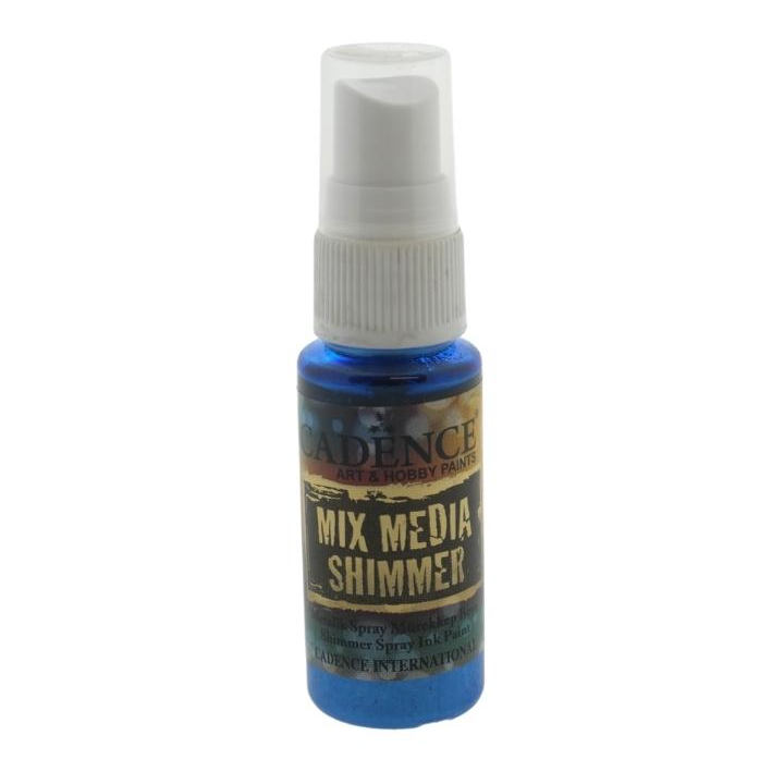 Cadence Mixed media shimmer inkt spray metallic 25ml blauw