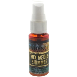 Cadence Mixed media shimmer inkt spray metallic 25ml donkeroranje