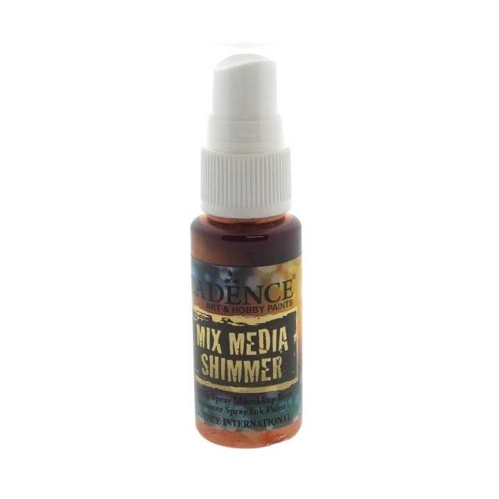 Cadence Mixed media shimmer inkt spray metallic 25ml oranje