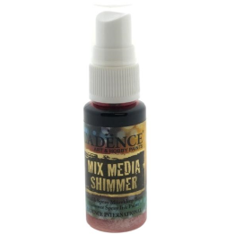 Cadence Mixed media shimmer inkt spray metallic 25ml rood