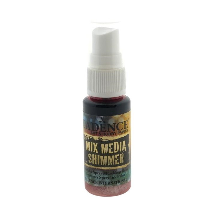 Cadence Mixed media shimmer inkt spray metallic 25ml rood