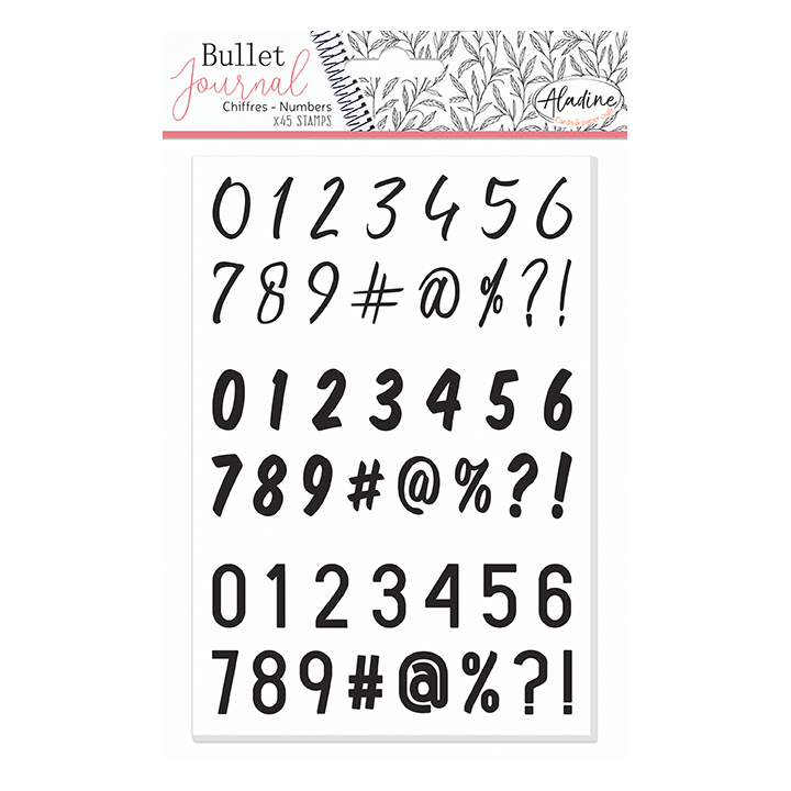 Aladine Stampo Bullet Journal Stempels A5 nummers