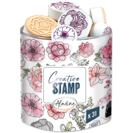 Aladine Stampo Stempel Set Bloemen 31 stuks
