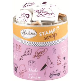 Aladine Stampo Stempel Set Geboorte 35 stuks