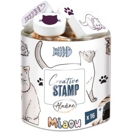 Aladine Stampo Stempel Set Katten 15 stuks
