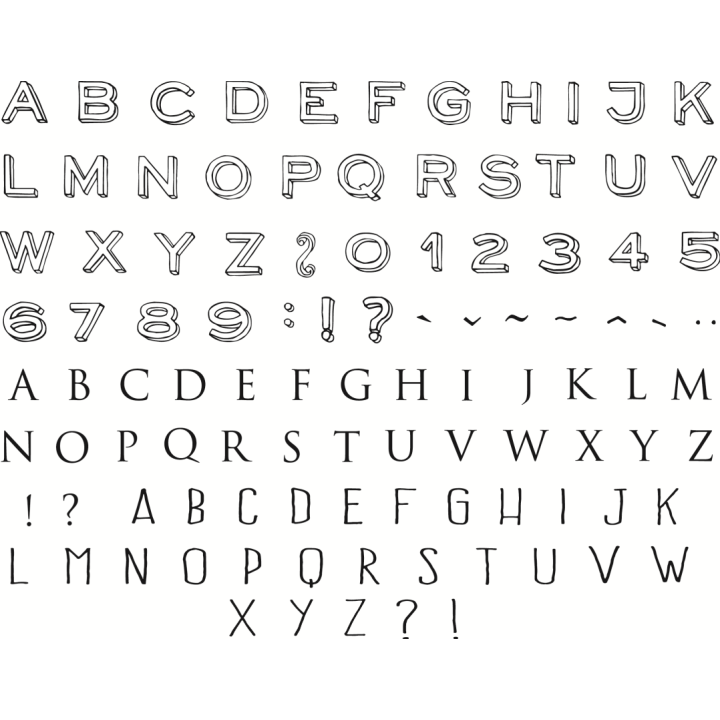 Aladine Stampo Stempel Set Letters Mini 102 stuks