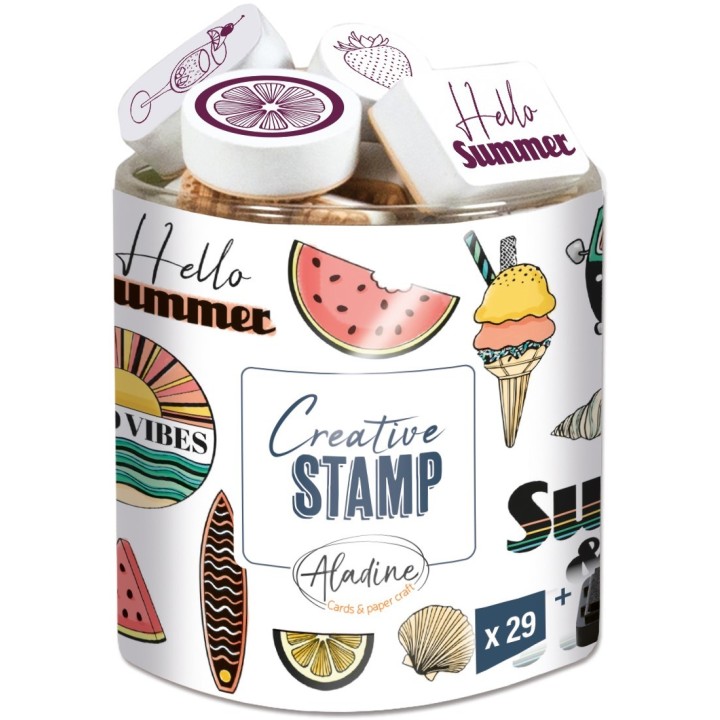 Aladine Stampo Stempel Set Zomer 29 stuks