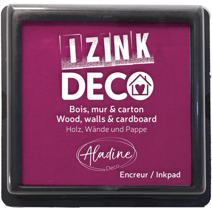 Aladine Izink deco inktkussen 8x8cm donkerpaars