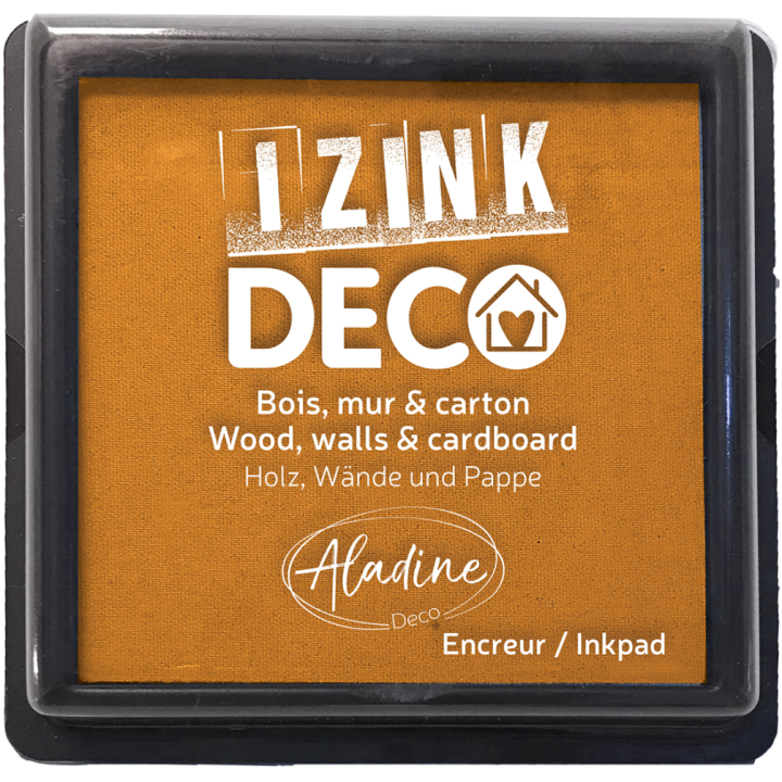 Aladine Izink deco inktkussen 8x8cm mosterd