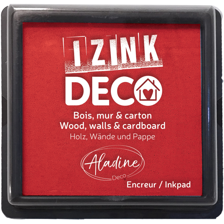 Aladine Izink deco inktkussen 8x8cm rood
