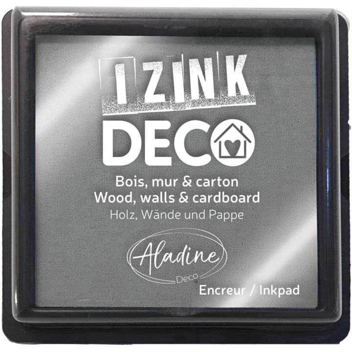 Aladine Izink deco inktkussen 8x8cm zilver