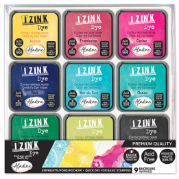 Aladine Izink dye inktkussen 5x5cm set 9 stuks