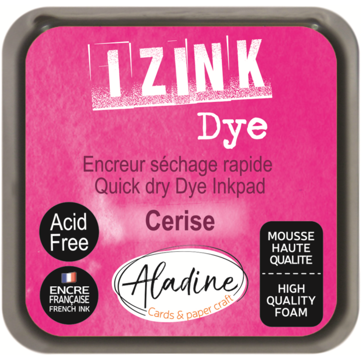 Aladine Izink dye pigment inktkussen 5x5cm fuchsia roze