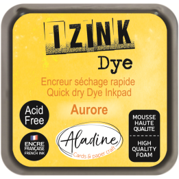 Aladine Izink dye pigment inktkussen 5x5cm geel