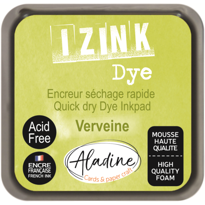 Aladine Izink dye pigment inktkussen 5x5cm lichtgroen