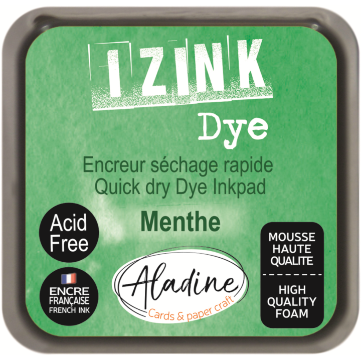 Aladine Izink dye pigment inktkussen 5x5cm mintgroen