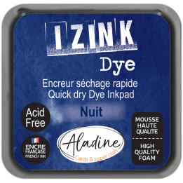 Aladine Izink dye pigment inktkussen 5x5cm nachtblauw