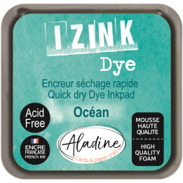 Aladine Izink dye pigment inktkussen 5x5cm oceaan turquoise