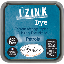 Aladine Izink dye pigment inktkussen 5x5cm petrolblauw