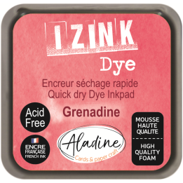 Aladine Izink dye pigment inktkussen 5x5cm rood