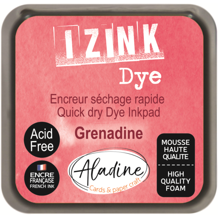 Aladine Izink dye pigment inktkussen 5x5cm rood