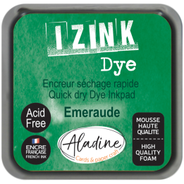 Aladine Izink dye pigment inktkussen 5x5cm smaragdgroen
