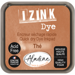 Aladine Izink dye pigment inktkussen 5x5cm theebruin