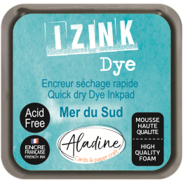 Aladine Izink dye pigment inktkussen 5x5cm zeelichtblauw