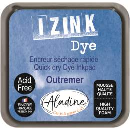 Aladine Izink dye pigment inktkussen 5x5cm zeeblauw