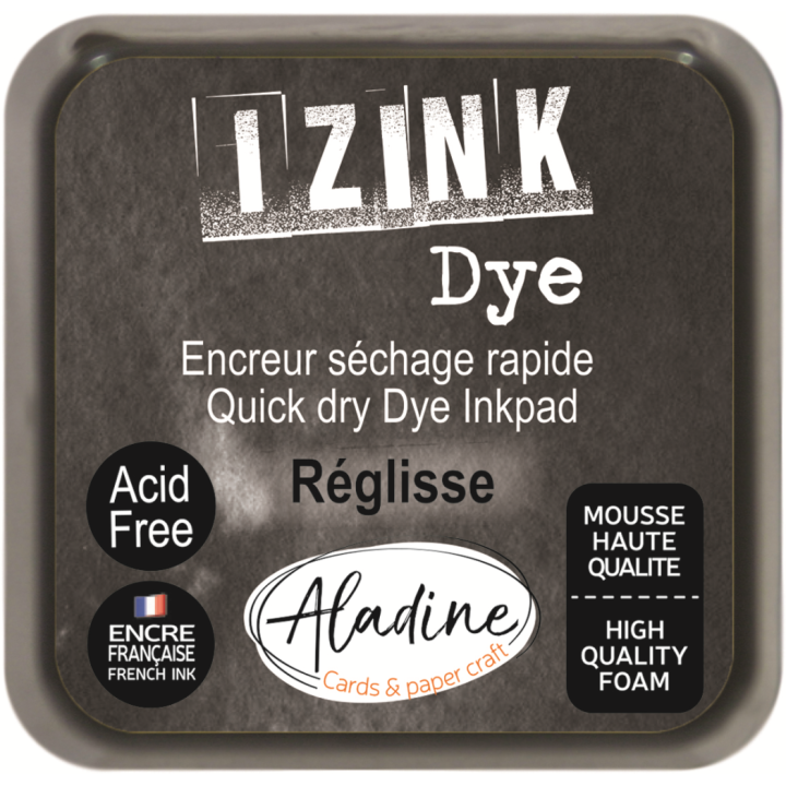 Aladine Izink dye pigment inktkussen 5x5cm zwart