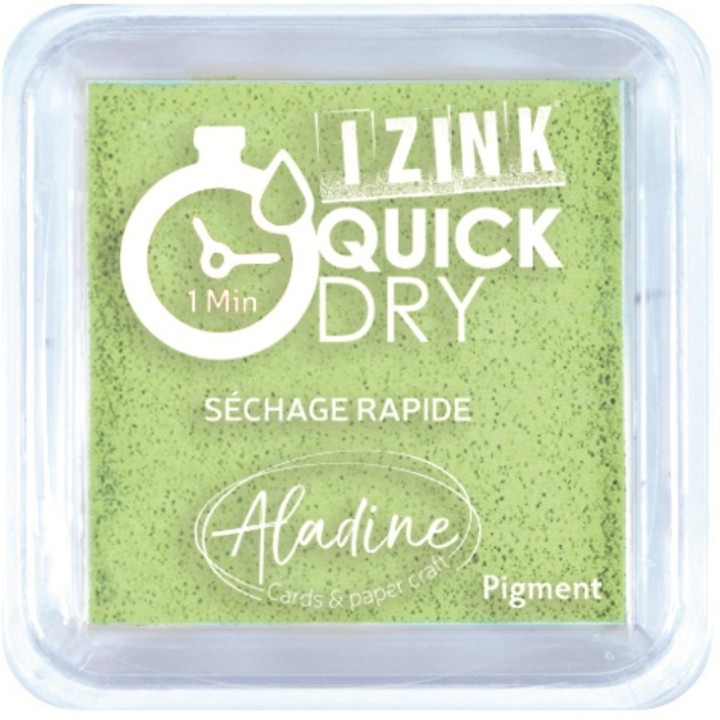 Aladine Izink quick dry pigment Inktkussen 5x5cm anijsgroen