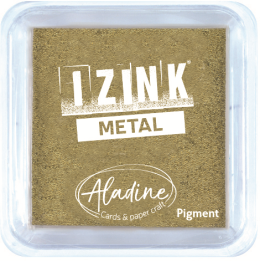 Aladine Izink quick dry pigment Inktkussen 5x5cm goud