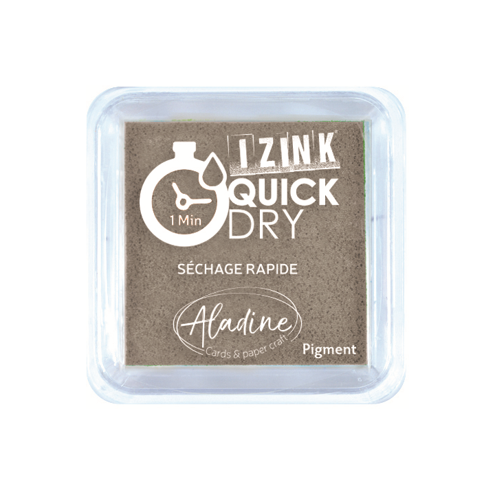 Aladine Izink quick dry pigment Inktkussen 5x5cm grijs