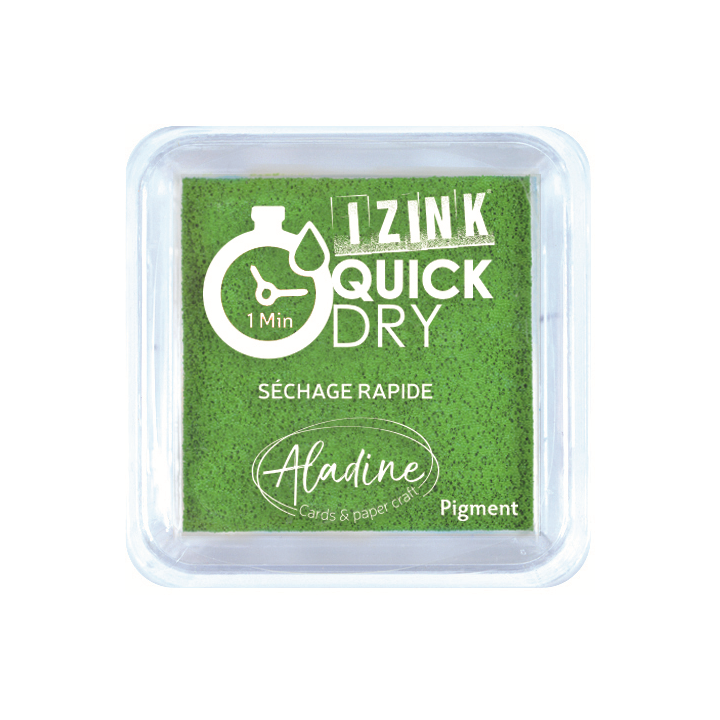Aladine Izink quick dry pigment Inktkussen 5x5cm groen