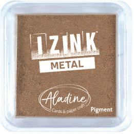 Aladine Izink quick dry pigment Inktkussen 5x5cm koper