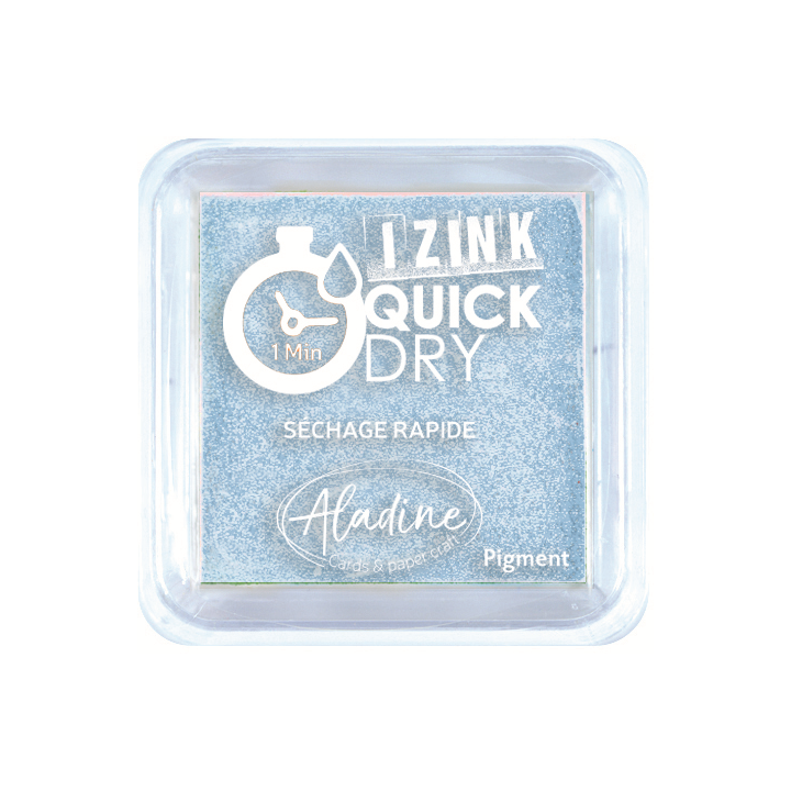 Aladine Izink quick dry pigment Inktkussen 5x5cm luchtblauw