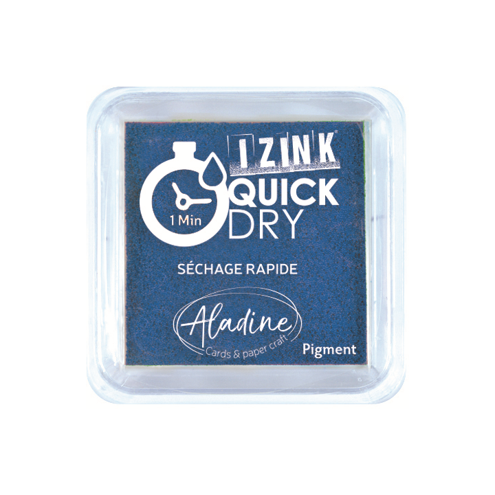 Aladine Izink quick dry pigment Inktkussen 5x5cm marineblauw