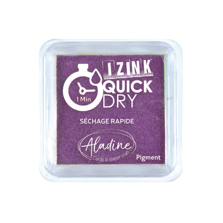 Aladine Izink quick dry pigment Inktkussen 5x5cm paars