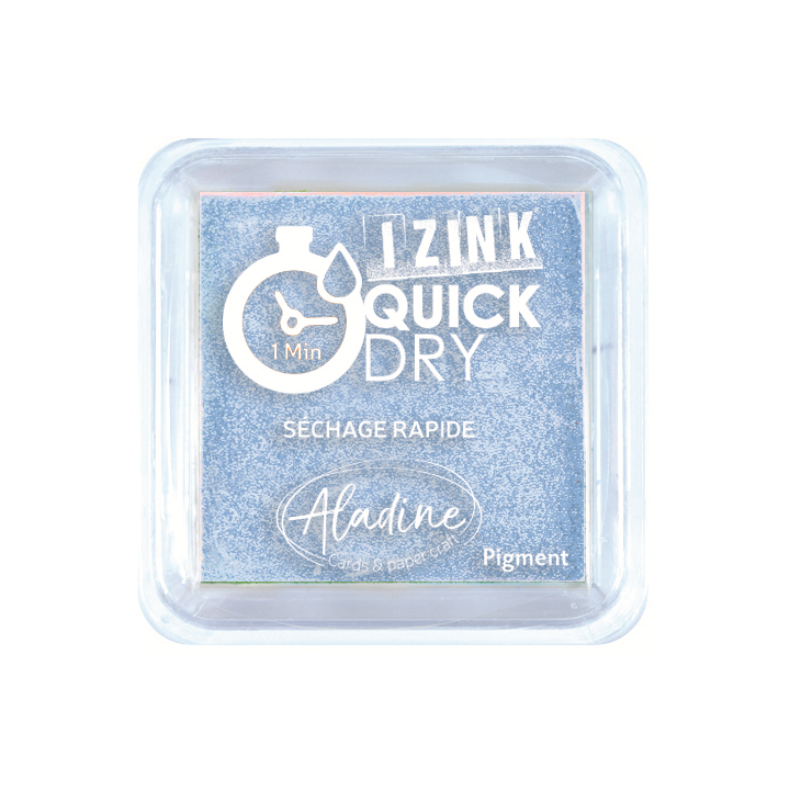 Aladine Izink quick dry pigment Inktkussen 5x5cm pastelblauw