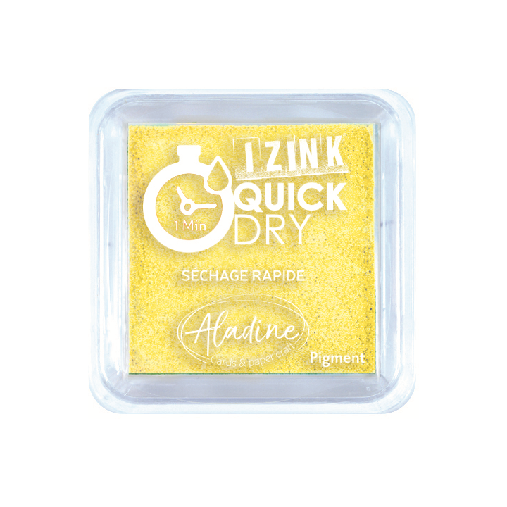Aladine Izink quick dry pigment Inktkussen 5x5cm pastelgeel