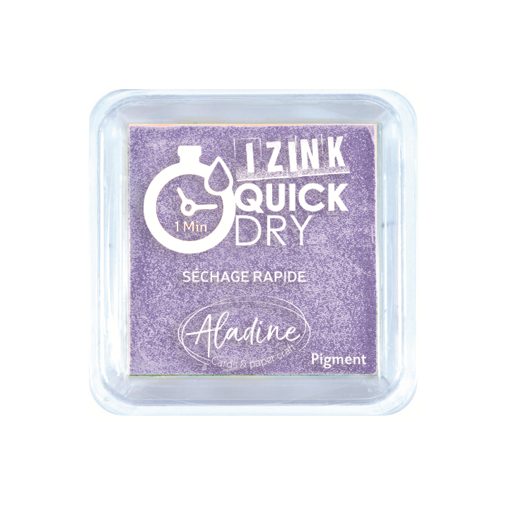Aladine Izink quick dry pigment Inktkussen 5x5cm pastellila