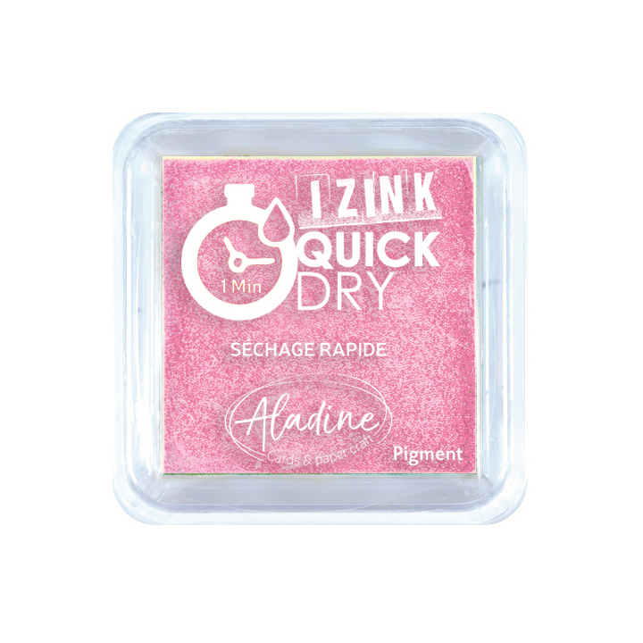 Aladine Izink quick dry pigment Inktkussen 5x5cm pastelroze
