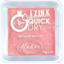 Aladine Izink quick dry pigment Inktkussen 5x5cm poederroze
