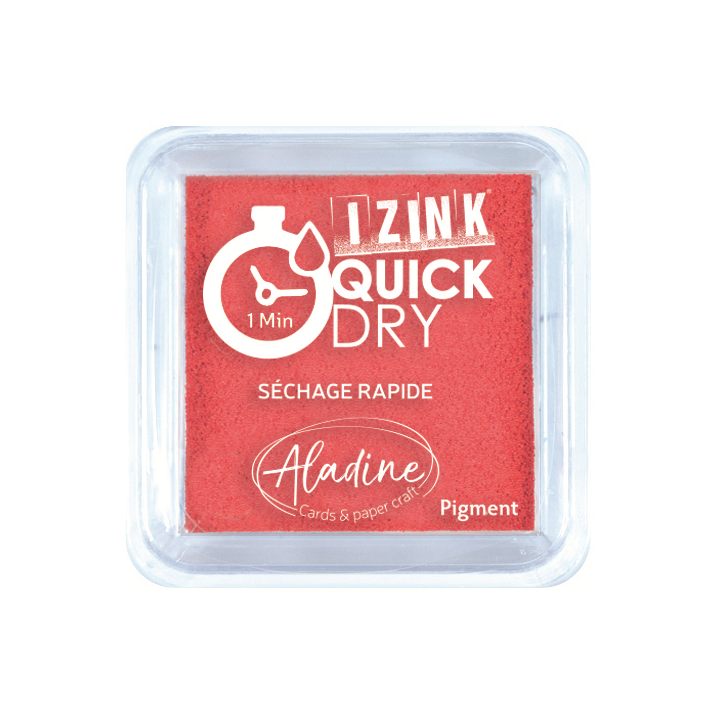 Aladine Izink quick dry pigment Inktkussen 5x5cm rood