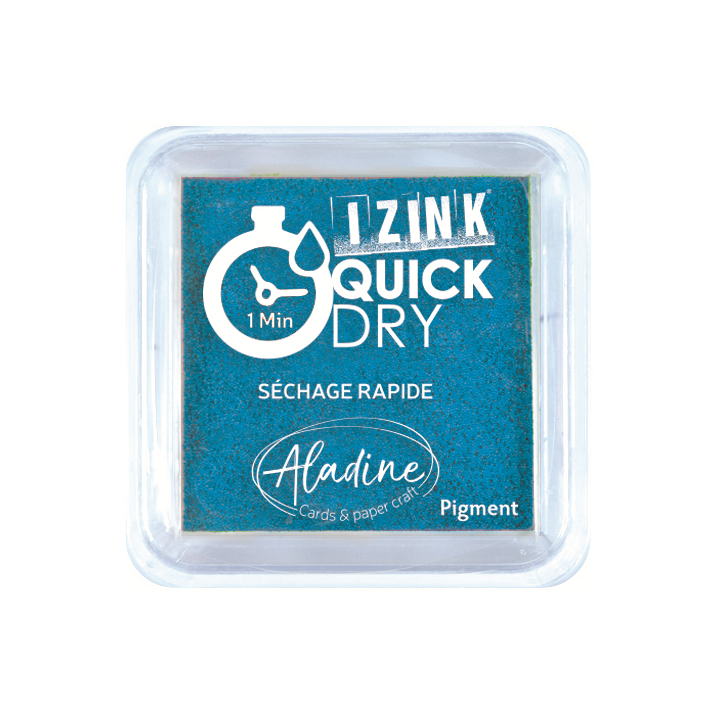 Aladine Izink quick dry pigment Inktkussen 5x5cm turquoise