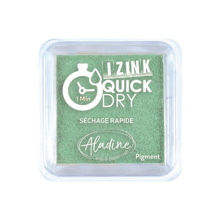 Aladine Izink quick dry pigment Inktkussen 5x5cm watergroen